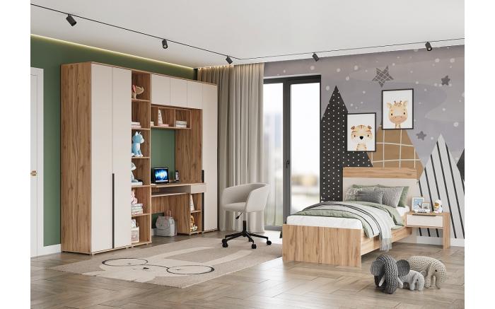 Фотография Сицилия шкаф 2х дверный с полками